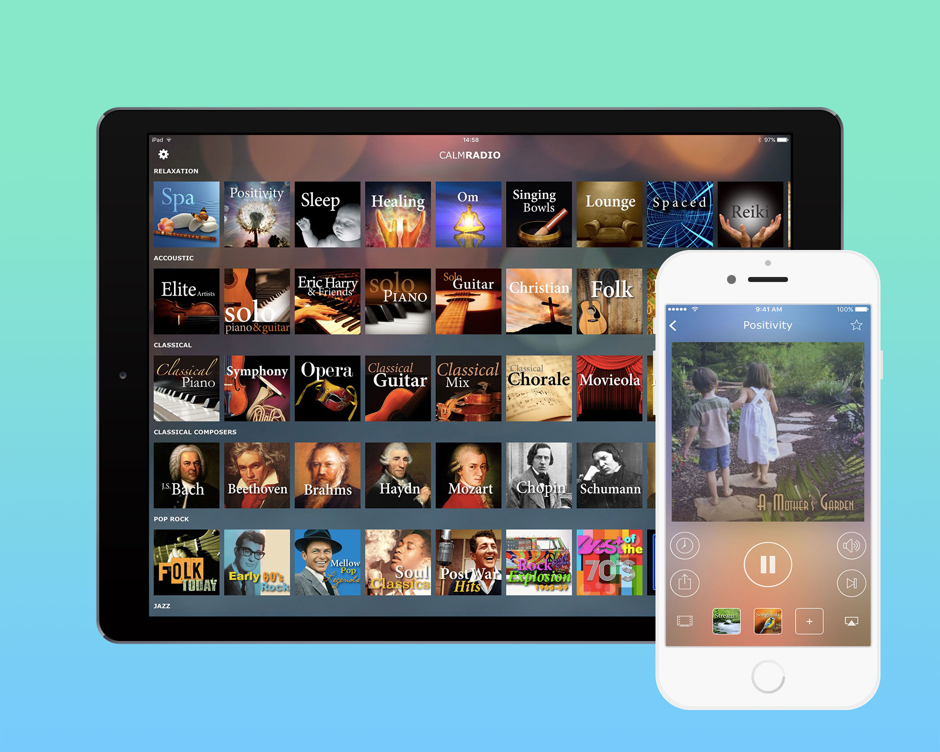 Calm Radio for iPhone and iPad - Developed by Ben Dodson