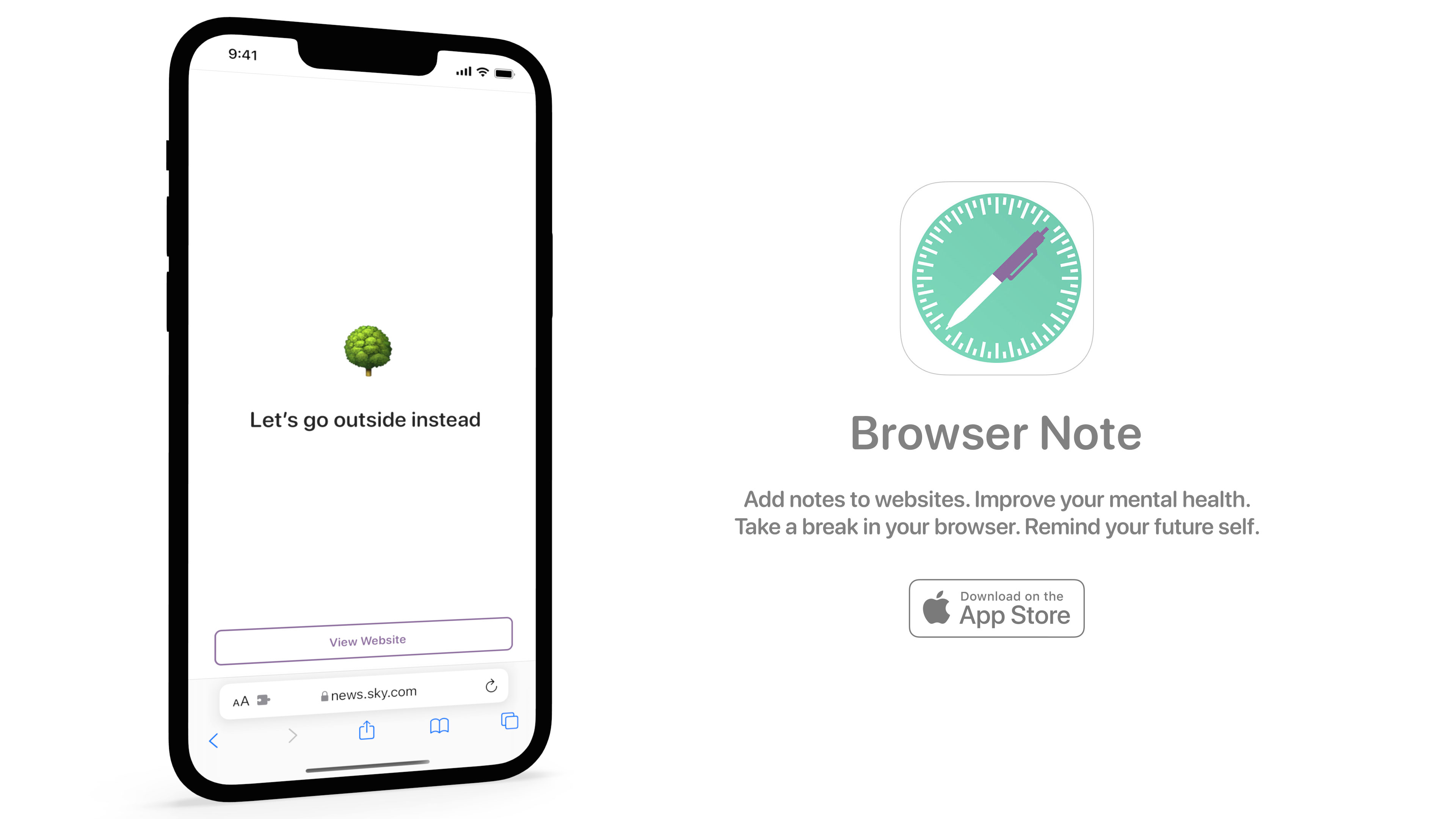 Browser Note for iPhone and iPad, developed by Ben Dodson