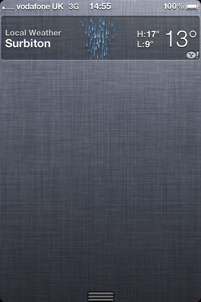 Weather Widget, iOS 5