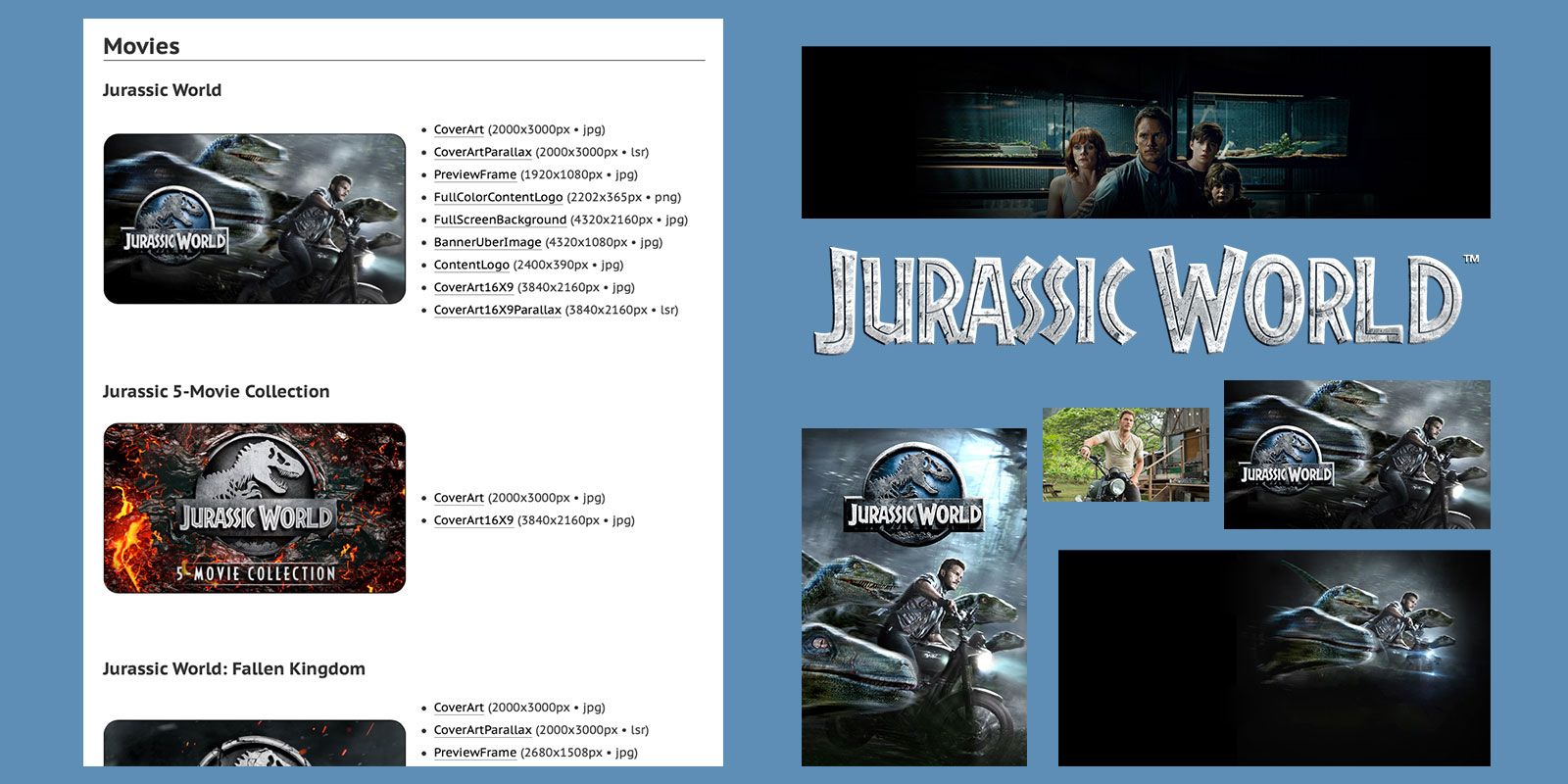 Jurassic World in Ben Dodson's Apple Movies Artwork Finder